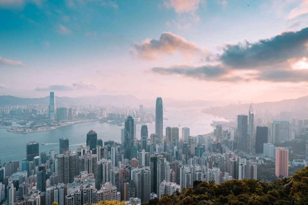 hong kong skyline view
